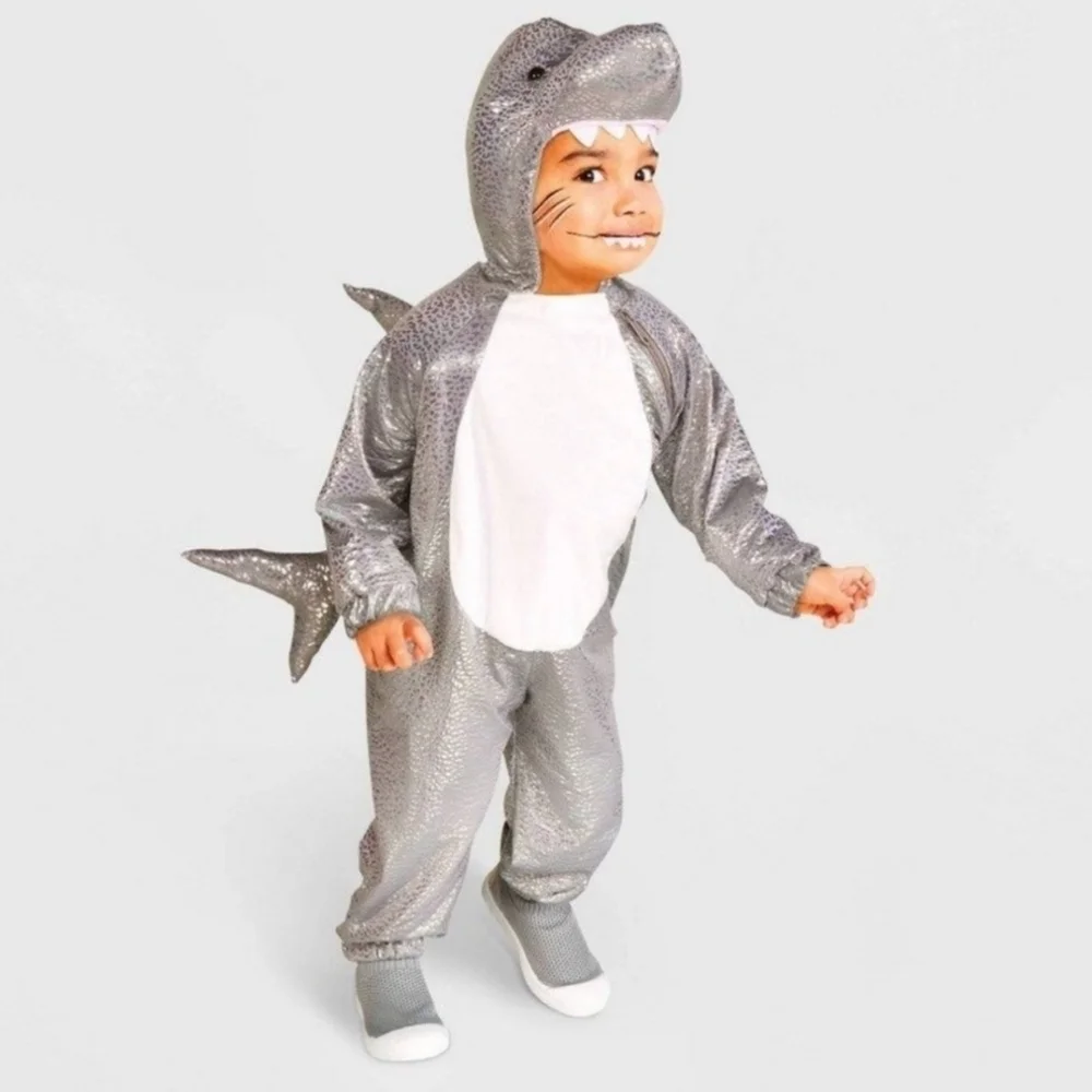 Hyde & Eek! Boutique Toddler Shark Halloween Costume Jumpsuit Size 18m-24m EUC